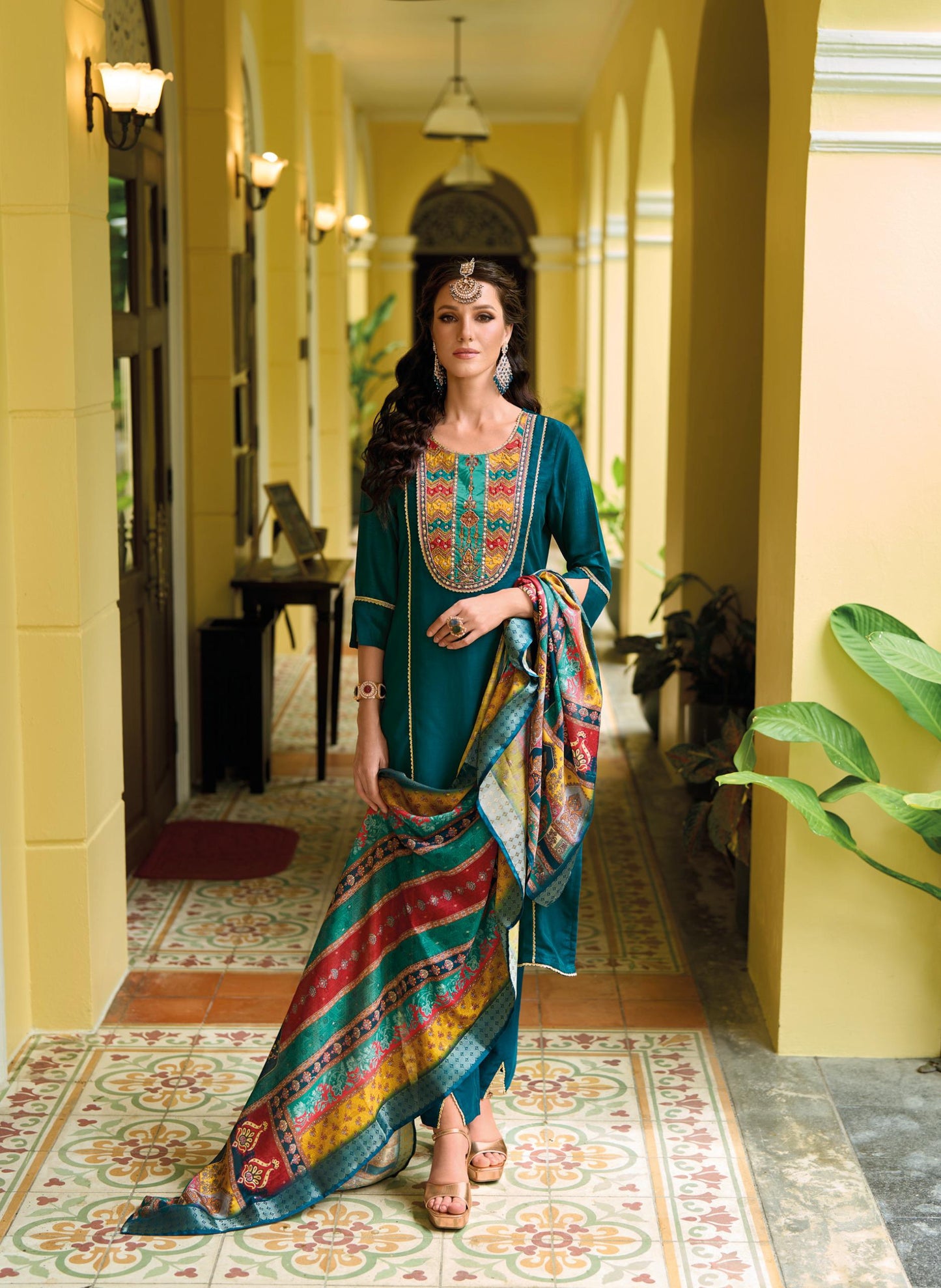 Zeenat By Lady Leela Printed Designer Kurti With Bottom Dupatta