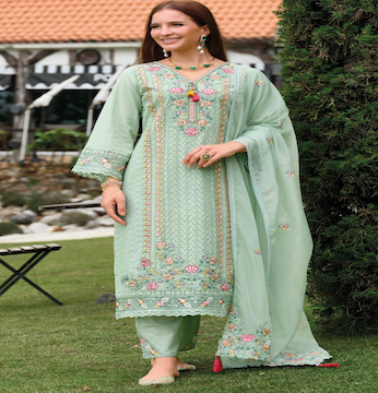 Gulzar By Kailee Pure Cotton Kurti With Bottom Dupatta