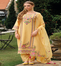 Gulzar By Kailee Pure Cotton Kurti With Bottom Dupatta